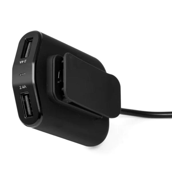 Praktisches Auto Ladegerät mit 4-fach USB-Anschluss (4 x max. 2,4 A), Family Charger KFZ Ladeadapter, Jeder Mitfahrer hat seine eigene Lademöglichkeit