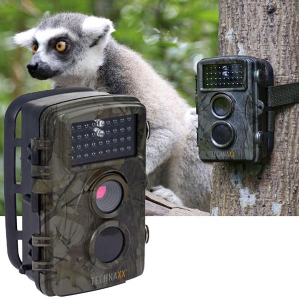 Natur-/Wildkamera Full HD 1080p - Überwachungskamera mit Mikrofon, Lautsprecher, PIR-Sensor & IR-Nachtsicht (20m) - IP56-Schutz - CH3486