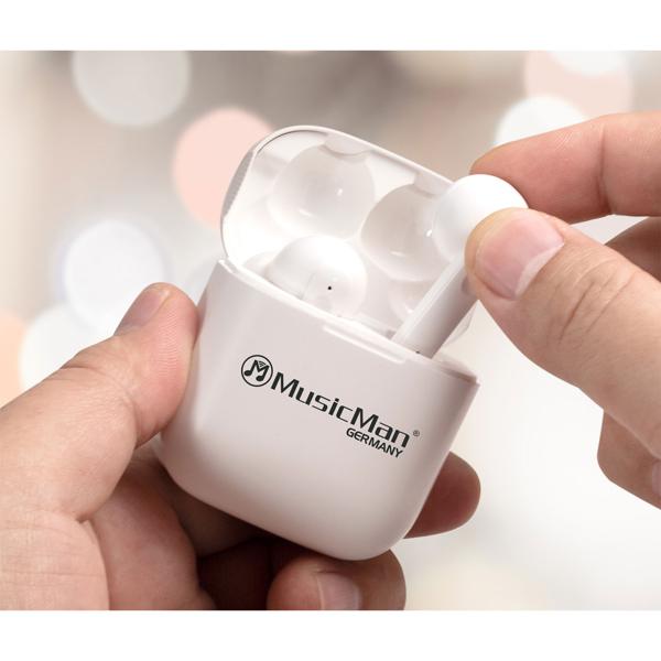 Top In-Ear-Kopfhörer (weiss) mit Aktiver Geräuschunterdrückung (ANC): Kabellose Bluetooth 5.0 Kopfhörer u. Mikro & Multifunktion–für optimalen Klang