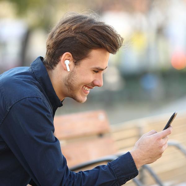 Top In-Ear-Kopfhörer (weiss) mit Aktiver Geräuschunterdrückung (ANC): Kabellose Bluetooth 5.0 Kopfhörer u. Mikro & Multifunktion–für optimalen Klang