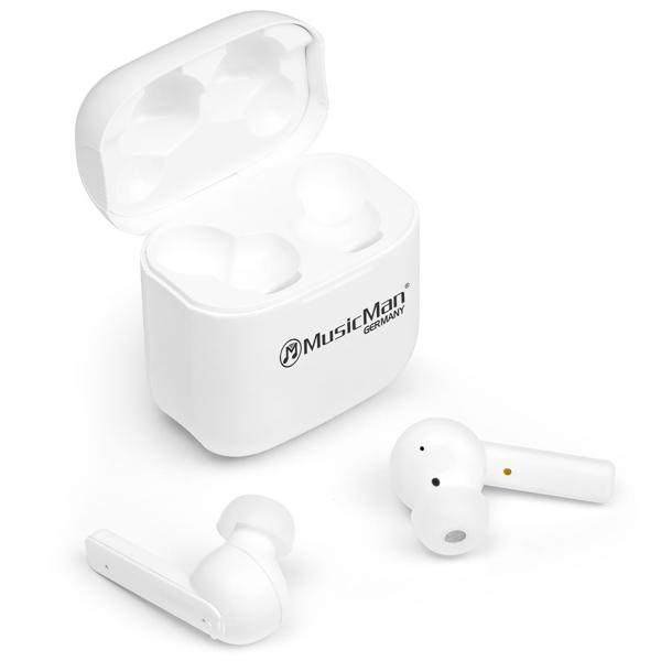 Top In-Ear-Kopfhörer (weiss) mit Aktiver Geräuschunterdrückung (ANC): Kabellose Bluetooth 5.0 Kopfhörer u. Mikro & Multifunktion–für optimalen Klang