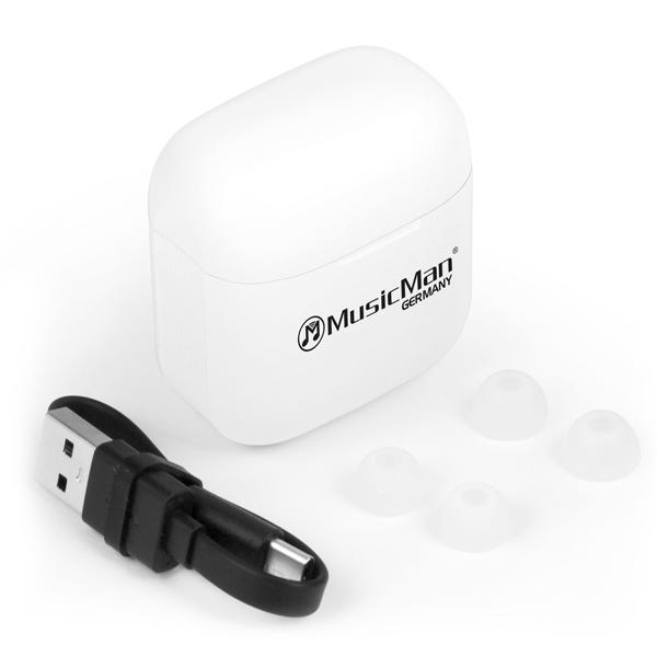 Top In-Ear-Kopfhörer (weiss) mit Aktiver Geräuschunterdrückung (ANC): Kabellose Bluetooth 5.0 Kopfhörer u. Mikro & Multifunktion–für optimalen Klang