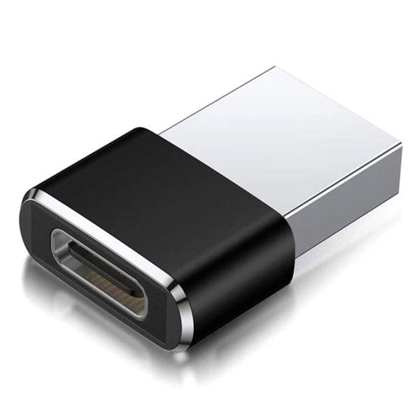 USB 2.0 Adapter USB-A auf USB-C Buchse - Verbindet ältere Hardware mit modernen USB-C Geräten - Schnelle Datenübertragung bis 480 Mbit/s - Schwarz