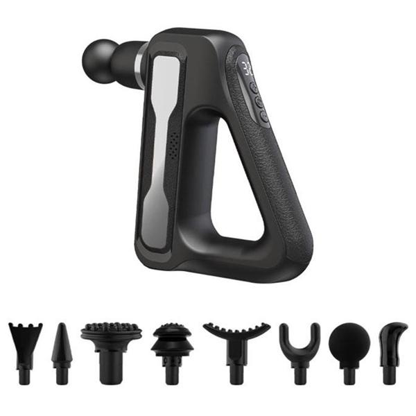 Massagepistole - Faszien- & Muskelmassage - Leistungsstarker High-Torque Motor mit leiser Gleittechnologie - 8 Aufsätze - 32 Frequenzstufen - USB aufladbar