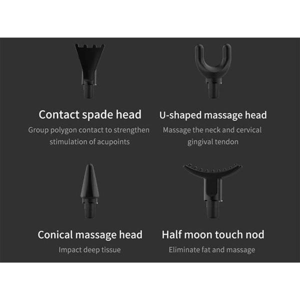 Massagepistole - Faszien- & Muskelmassage - Leistungsstarker High-Torque Motor mit leiser Gleittechnologie - 8 Aufsätze - 32 Frequenzstufen - USB aufladbar