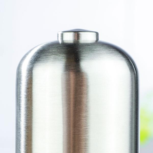 2er-Set Elektrische Salz-/Pfeffermühle (Edelstahl) - Keramikmahlwerk, Lichtfunktion - Ø5 x 22,5 cm - für frische Gewürze auf Knopfdruck