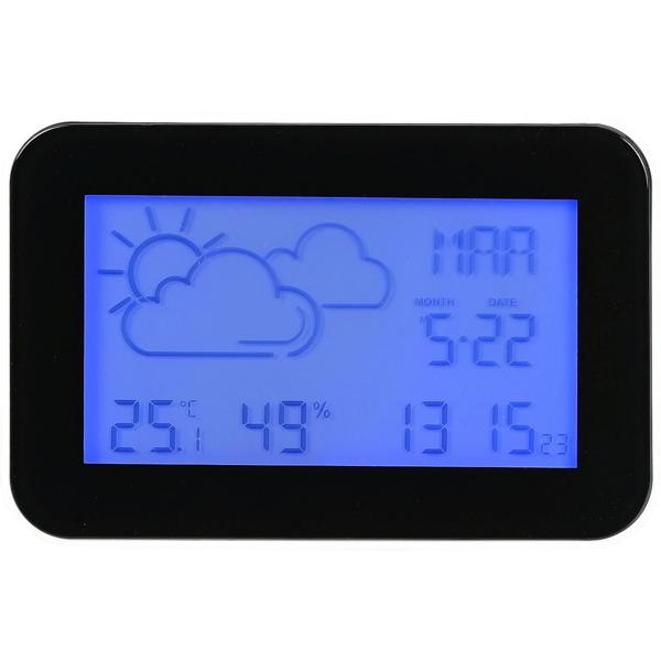 Präzise digitale Wetterstation mit Echtzeit-Daten – Temperatur, Luftfeuchte, Datum, Uhrzeit & Wecker – Zuverlässige Wetterinfos auf einen Blick