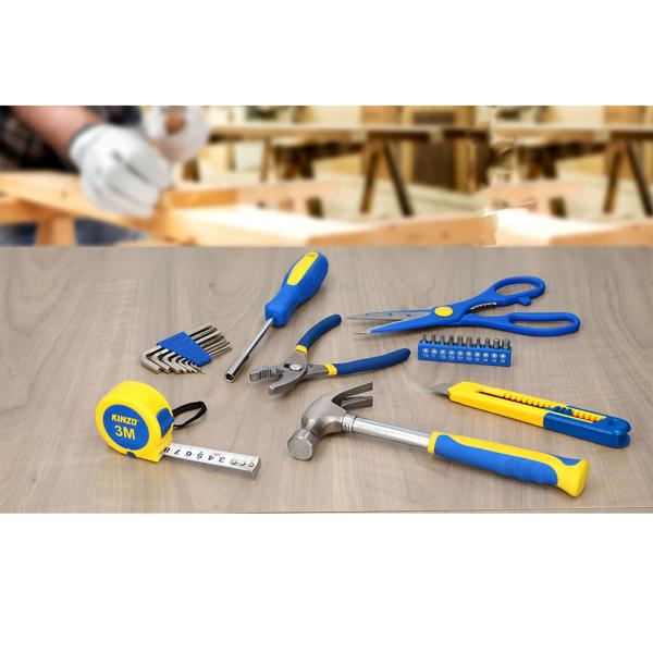 39-teiliger Werkzeugkoffer, mit Schraubendrehern, Bits & Schlüsseln (Stahl). Kompakter Werkzeugsatz für Haus & Hobby. Robuste, zuverlässige Werkzeuge