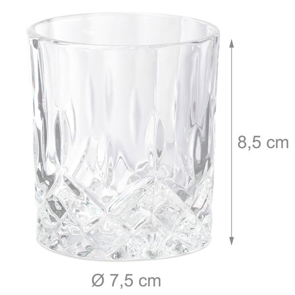 Edles Whiskey Karaffen-Set, 1L, mit 2 Gläsern, Glas hochwertig geschliffen – Stilvolles Whiskey-Set für besondere Anlässe