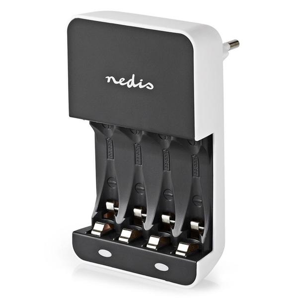 Effizientes und sicheres Ladegerät für 4 Akkus (AAA & AA) – mit LED-Statusanzeige, schnelles Laden, kompakt & ideal für Haushalt, Büro & unterwegs