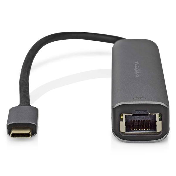 USB 3.2 Multiport Adapter, USB-C auf HDMI/RJ45/3xUSB-A – Kompakte Dockingstation für erweiterte Anschlussmöglichkeiten