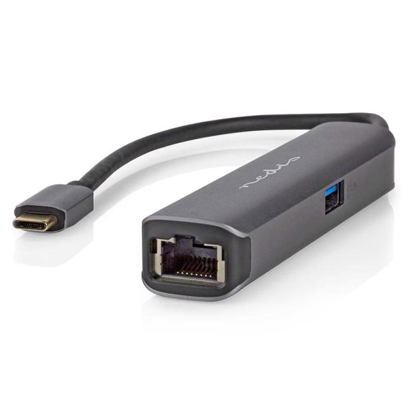 USB Multiport Adapter USB-C male - HDMI 4K@60Hz - RJ45 Gigabit Ethernet - USB-A - USB-C PD3 100W - Dockingstation für PC & Mac - 5 Gbit/s