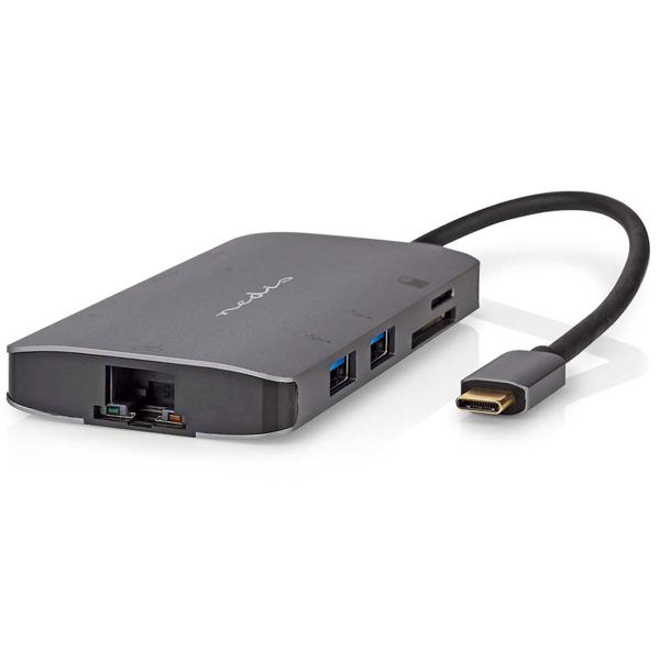 Ultimativer USB-C Hub mit 4K HDMI, Gigabit LAN, 3x USB-A, 100W Power Delivery, Cardreader - Notebook, Macbook - Maximale Konnektivität
