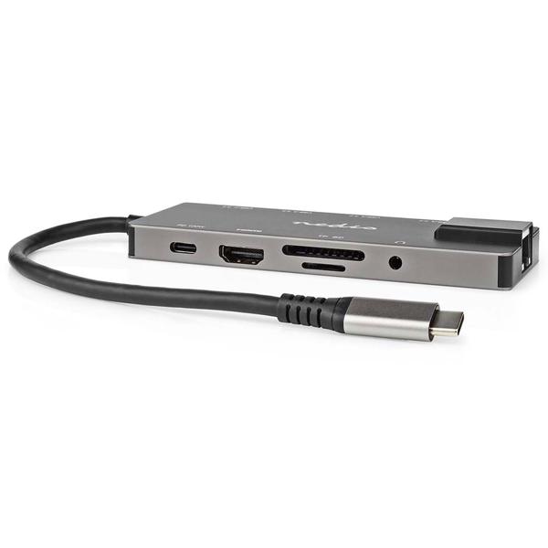 10-in-1 USB-C Dockingstation - HDMI 4K@60Hz - RJ45 Gigabit Ethernet - 3x USB-A, 1x USB-C +PD (100W) & CardReader - PC/Mac kompatibel