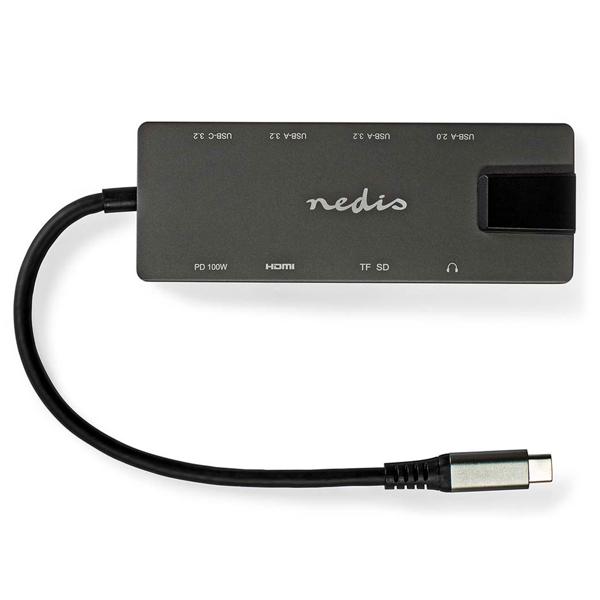 10-in-1 USB-C Dockingstation - HDMI 4K@60Hz - RJ45 Gigabit Ethernet - 3x USB-A, 1x USB-C +PD (100W) & CardReader - PC/Mac kompatibel