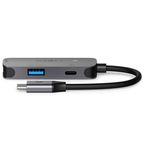 USB Multiport Adapter - HDMI 4K@30Hz Ausgang - USB-A 3.2 Gen 1 (5 Gbit/s) - USB-C PD 100W - Aluminium Hub für Laptop, MacBook & Smartphones