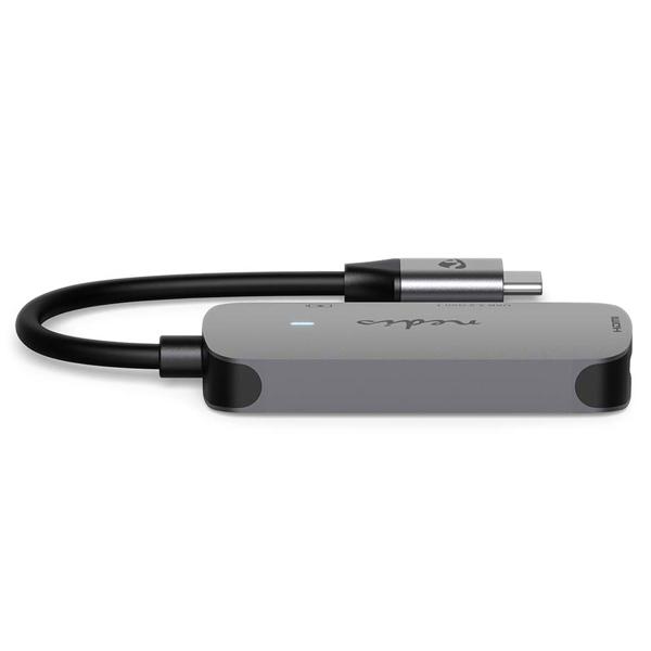 USB Multiport Adapter - HDMI 4K@30Hz Ausgang - USB-A 3.2 Gen 1 (5 Gbit/s) - USB-C PD 100W - Aluminium Hub für Laptop, MacBook & Smartphones