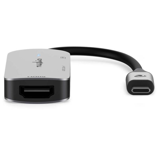 USB Multiport Adapter - HDMI 4K@30Hz Ausgang - USB-A 3.2 Gen 1 (5 Gbit/s) - USB-C PD 100W - Aluminium Hub für Laptop, MacBook & Smartphones