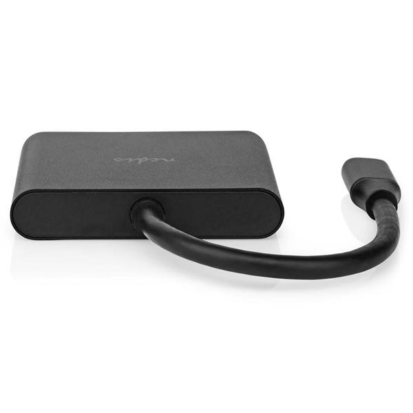 Vielseitiger USB-C Hub – schwarz, Multiport Adapter mit USB Typ-C, 4K@30Hz HDMI, USB-A, 5 Gbps Datenübertragung, kompakt & leistungsstark