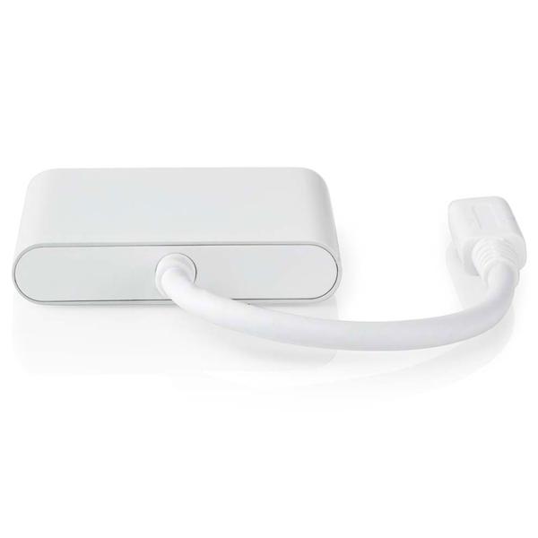 USB-C Multiport Adapter mit 4K HDMI & schnellem USB-A: Weisser USB-C Hub (5 Gbps) für Notebook, Tablet & Smartphone – vielseitig & leistungsstark