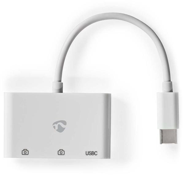 USB-C Multiport Adapter mit schnellem USB-A & USB-C: Weißer USB-C Hub (480 Mbit/s) für Notebook, Tablet & Smartphone – vielseitig & kompakt