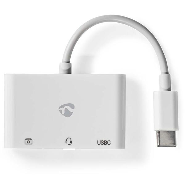 USB-C Multiport-Adapter - Dockingstation für USB-C Geräte - 1x USB-A, 1x USB-C, 1x 3.5mm Audio - 480 Mbit/s Datenübertragung - Kompakt & Reisefreundlich