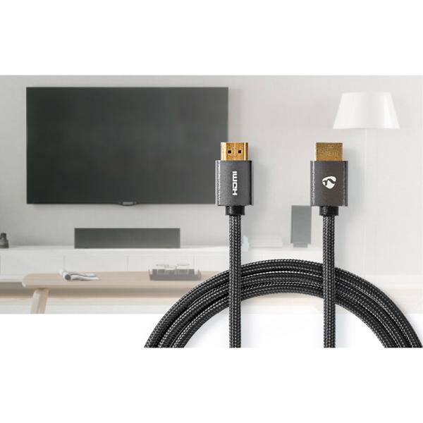 4K HDMI Kabel für Heimkino & Gaming: High Speed mit Ethernet, 1 m, 18Gbps - für Fernseher, Monitore, Konsolen. Hohe Auflösung, flüssige Darstellung