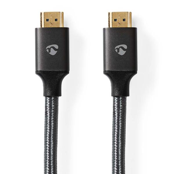 High-Speed HDMI Kabel, 2m - 4K UHD mit Ethernet (18Gbps), vergoldete Kontakte für optimale Signalübertragung - schwarz, robust und leistungsstark