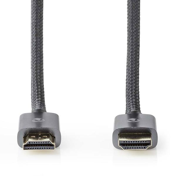 High-Speed HDMI Kabel, 2m - 4K UHD mit Ethernet (18Gbps), vergoldete Kontakte für optimale Signalübertragung - schwarz, robust und leistungsstark