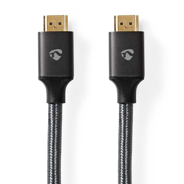 High Speed 4K HDMI Kabel mit Ethernet, 18 Gbps, 3m – Vergoldete Kontakte, schwarz, schnelle Datenübertragung, 4K UHD Kabel