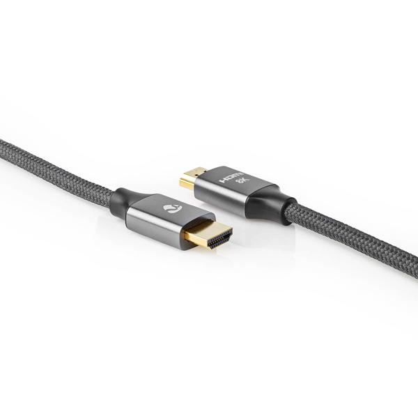 Ultra High Speed 8K HDMI Kabel mit Ethernet, 1m, 48Gbps – Vergoldete Kontakte, für höchste Bildqualität