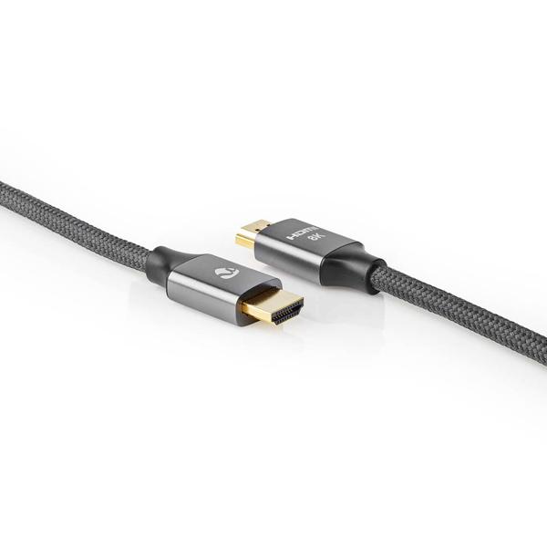 Premium Ultra High Speed HDMI Kabel, 2m, schwarz, bis 8K, bis zu 48 Gbps, vergoldete Kontakte, perfekt abgeschirmt für beste Signalqualität