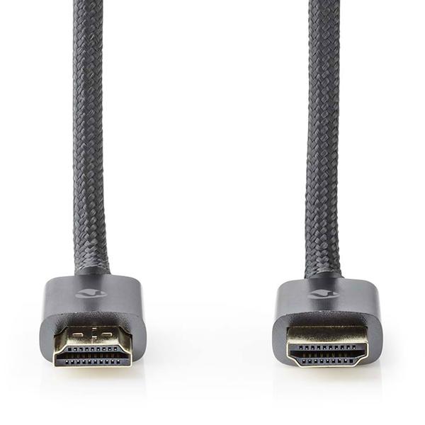 Premium 8K HDMI Kabel, 3 Meter, 48 Gbit/s, Ultra High Speed, gun metal grau, für ultimative Heimkino-Erlebnisse