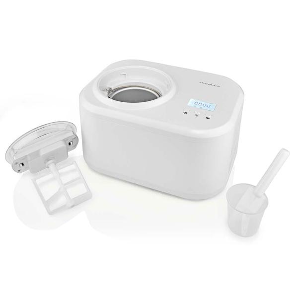 Vollautomatische Eismaschine, Ice Maker, 1 Liter, 100 W, LCD Display, starker Kühlkompressor für perfektes Glace