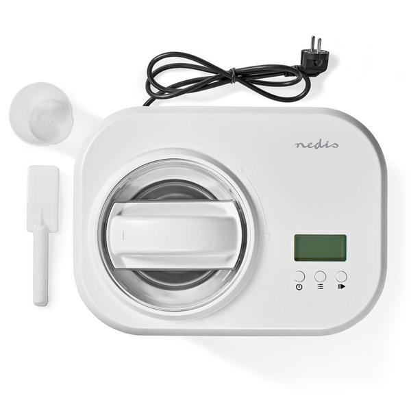 Vollautomatische Eismaschine, Ice Maker, 1 Liter, 100 W, LCD Display, starker Kühlkompressor für perfektes Glace