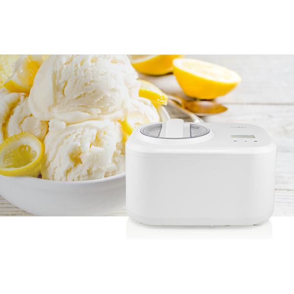 Vollautomatische Eismaschine, Ice Maker, 1 Liter, 100 W, LCD Display, starker Kühlkompressor für perfektes Glace