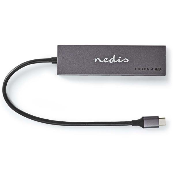 USB-C Hub, 2x USB-C 3.2 & 2x USB-A 3.2, bis zu 10 Gbit/s: Aluminium-Design, für schnelle Datenübertragung, hochwertig und elegant