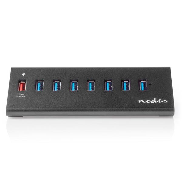 7-Port USB 3.0 Hub - Für PC/Laptop, Smartphones, Drucker & Festplatten - 5 Gbit/s - Überspannungsschutz - Aluminium - Windows/Mac OS - Plug & Play