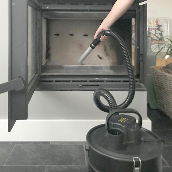Effizienter 800W Aschesauger mit HEPA-Filtersystem, schwarz, 18 Liter Metall – Gründliche Reinigung für Kamin, Grill und Ofen