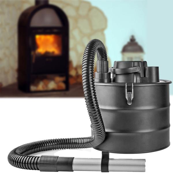 Effizienter 800W Aschesauger mit HEPA-Filtersystem, schwarz, 18 Liter Metall – Gründliche Reinigung für Kamin, Grill und Ofen