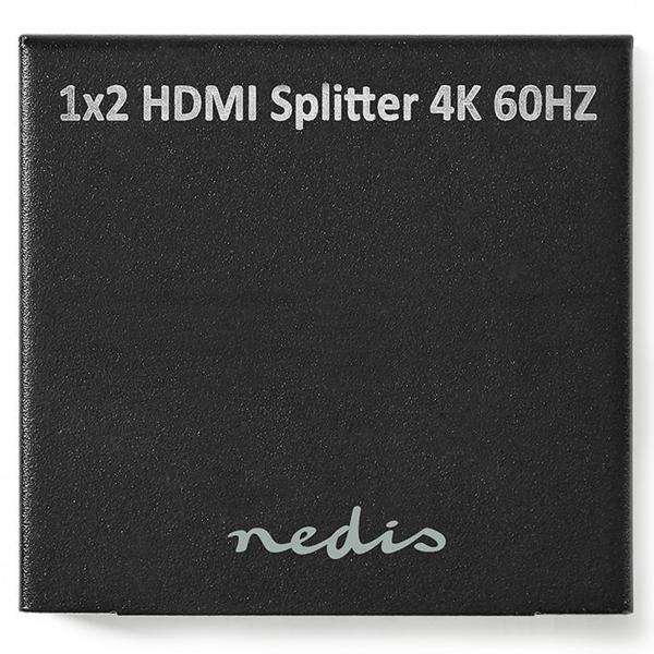Leistungsstarker 1 zu 2 HDMI Splitter: Verteilt Ultra HD HDMI Signale auf zwei HD-Bildschirme, schwarz, erstklassige Signal-Qualität