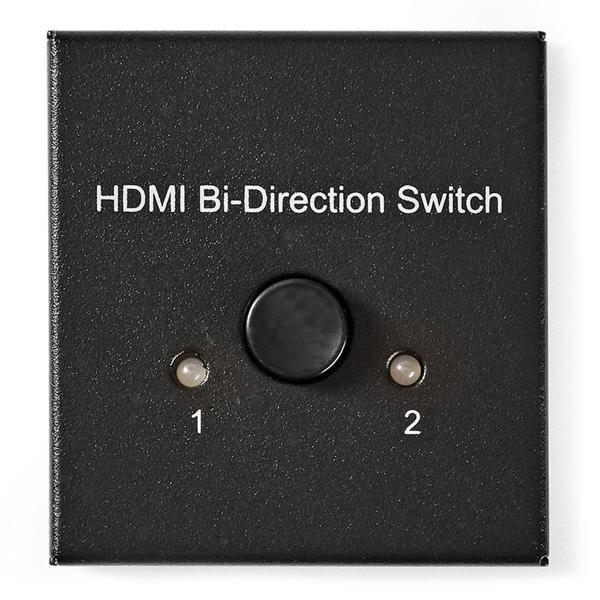 4K HDMI Switch mit Splitter-Funktion, 2-Port, Anthrazit – Flexible Schaltung für nahtlose Ultra HD Erlebnisse