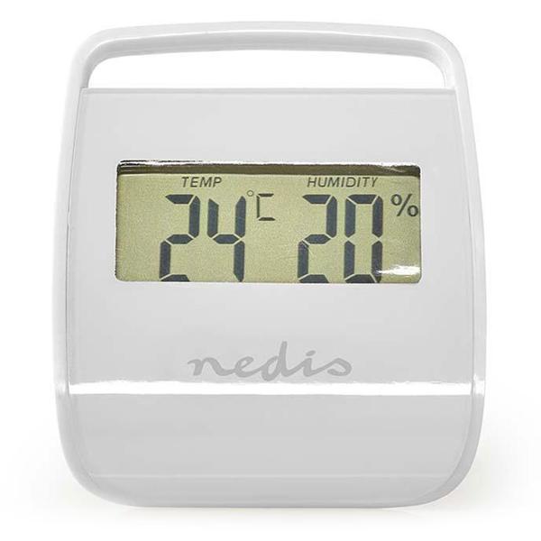 Präzises digitales Thermometer & Hygrometer in Weiss mit großem Display – ideal für den Innenraum, zur Temperatur- & Luftfeuchtigkeitsmessung