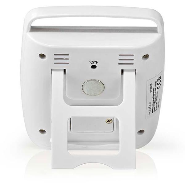 Präzises digitales Thermometer & Hygrometer in Weiss mit großem Display – ideal für den Innenraum, zur Temperatur- & Luftfeuchtigkeitsmessung