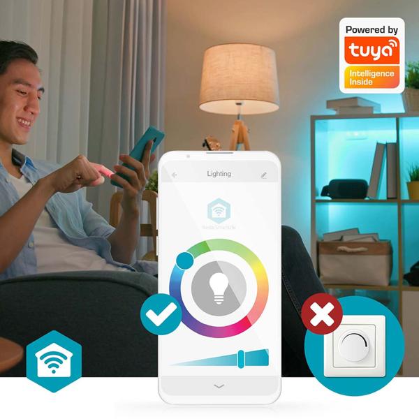 Modulare LED-Lichtleisten, 6 Stück, 44 Szenen, WiFi, App-Steuerung: 10W, erweiterbar, Musiksynchronisation, für kreative Lichtstimmungen