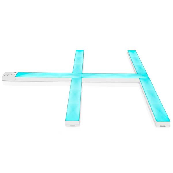 Modulare LED-Lichtleisten, 6 Stück, 44 Szenen, WiFi, App-Steuerung: 10W, erweiterbar, Musiksynchronisation, für kreative Lichtstimmungen