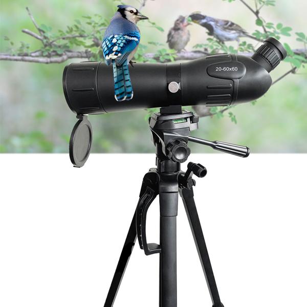 Zoom Spektiv 20-60x60, Stativ, Tasche, Pan/Tilt: 38m Sichtfeld, für Natur, Vogelbeobachtung, Schützen & Jagd, Präzise Sicht