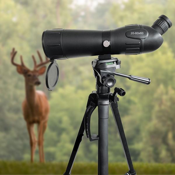 Zoom Spektiv 20-60x60, Stativ, Tasche, Pan/Tilt: 38m Sichtfeld, für Natur, Vogelbeobachtung, Schützen & Jagd, Präzise Sicht