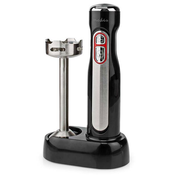 Kabelloser Akku-Stabmixer (100W, Edelstahl): Für Smoothies, Suppen, Sossen – maximale Flexibilität, silber-schwarzes Design, kabelloses mixen