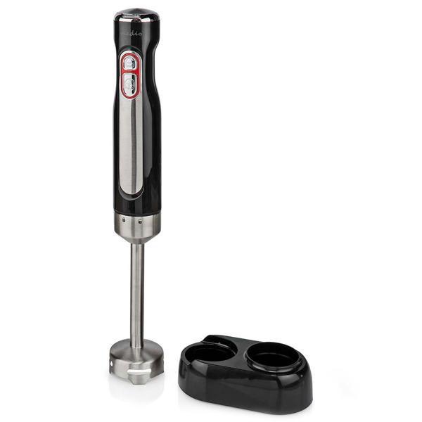 Kabelloser Akku-Stabmixer (100W, Edelstahl): Für Smoothies, Suppen, Sossen – maximale Flexibilität, silber-schwarzes Design, kabelloses mixen